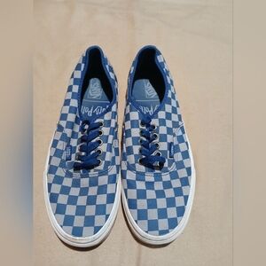 Vans Blue Checkered Men's Shoes Harry Potter Ravenclaw EUC Size 9 10.5 Unisex